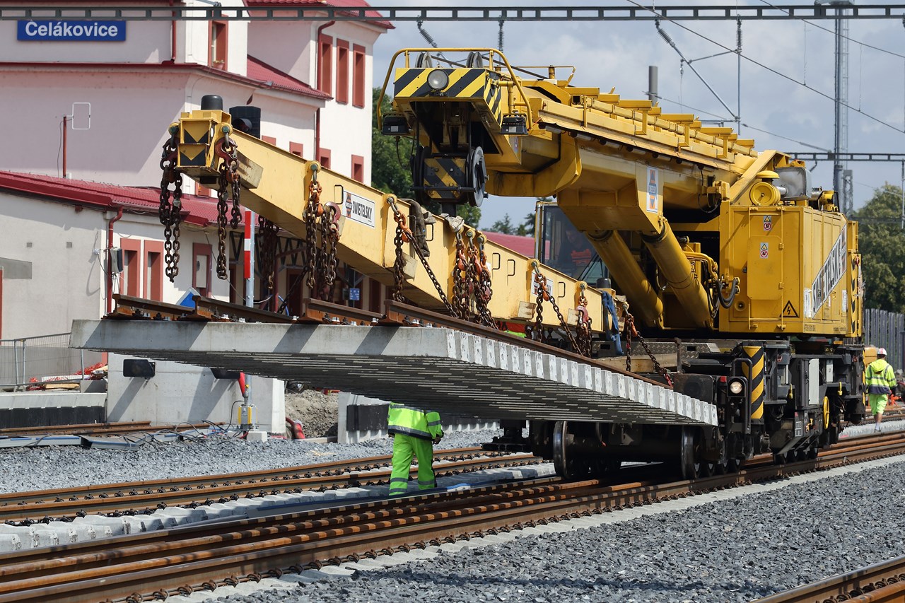 Optimalizace trati Lysá nad Labem – Praha Vysočany, 2. stavba / I. část žel. stanice Čelákovice  - Spoorwegbouw Optimalizace trati Lysá nad Labem – Praha Vysočany, 2. stavba / I. část žel. stanice Čelákovice  - Spoorwegbouw