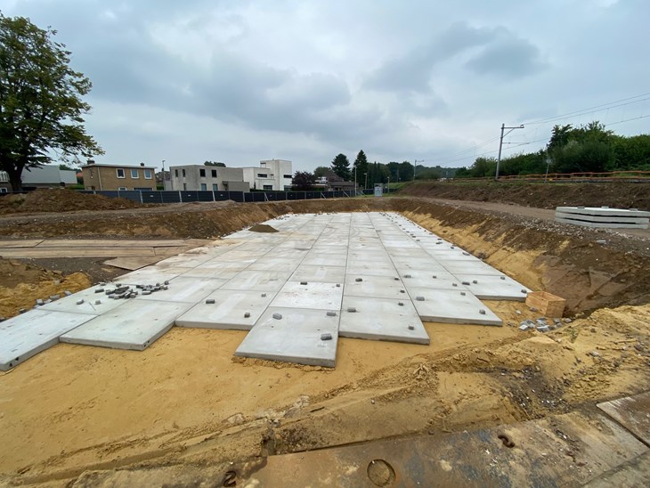 Op Het Werkterrein Aan De Glas Mij Weg Is De Bouw Van Een Nieuw Viaduct Gestart