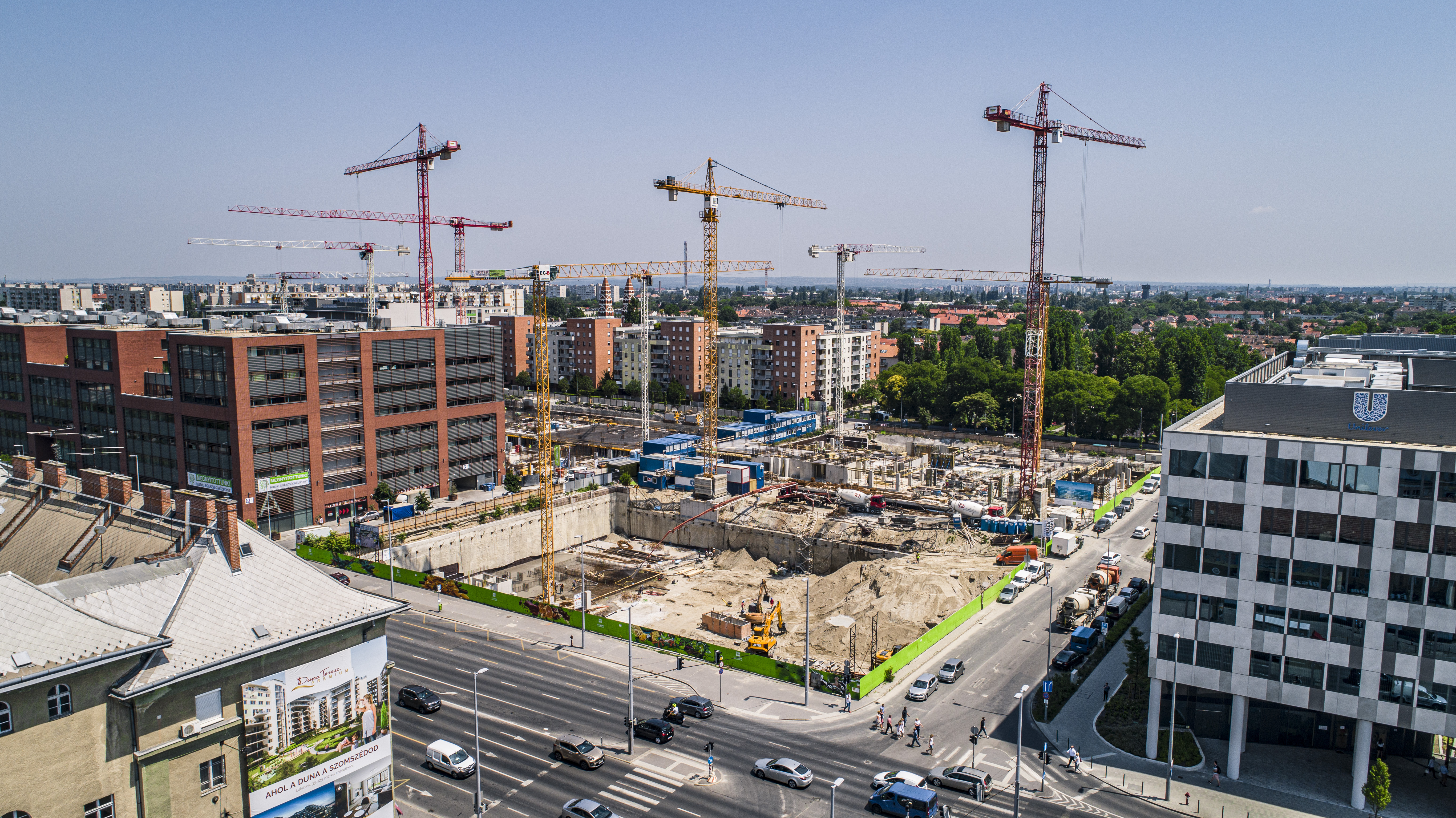 Váci Greens 'E', 'F' mélyalapozási munkái  - Civiele bouwkunde