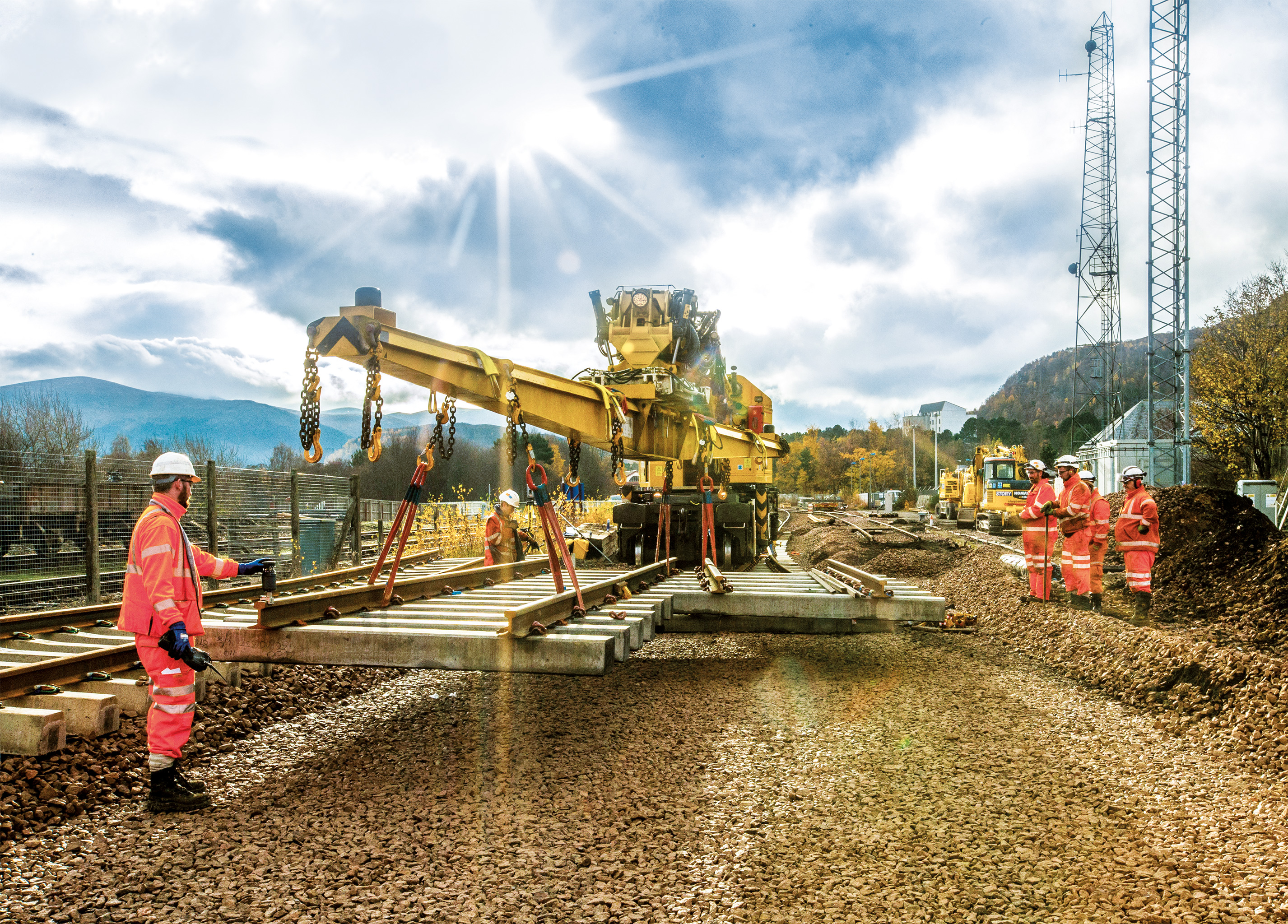 Track works, Highland - Spoorwegbouw