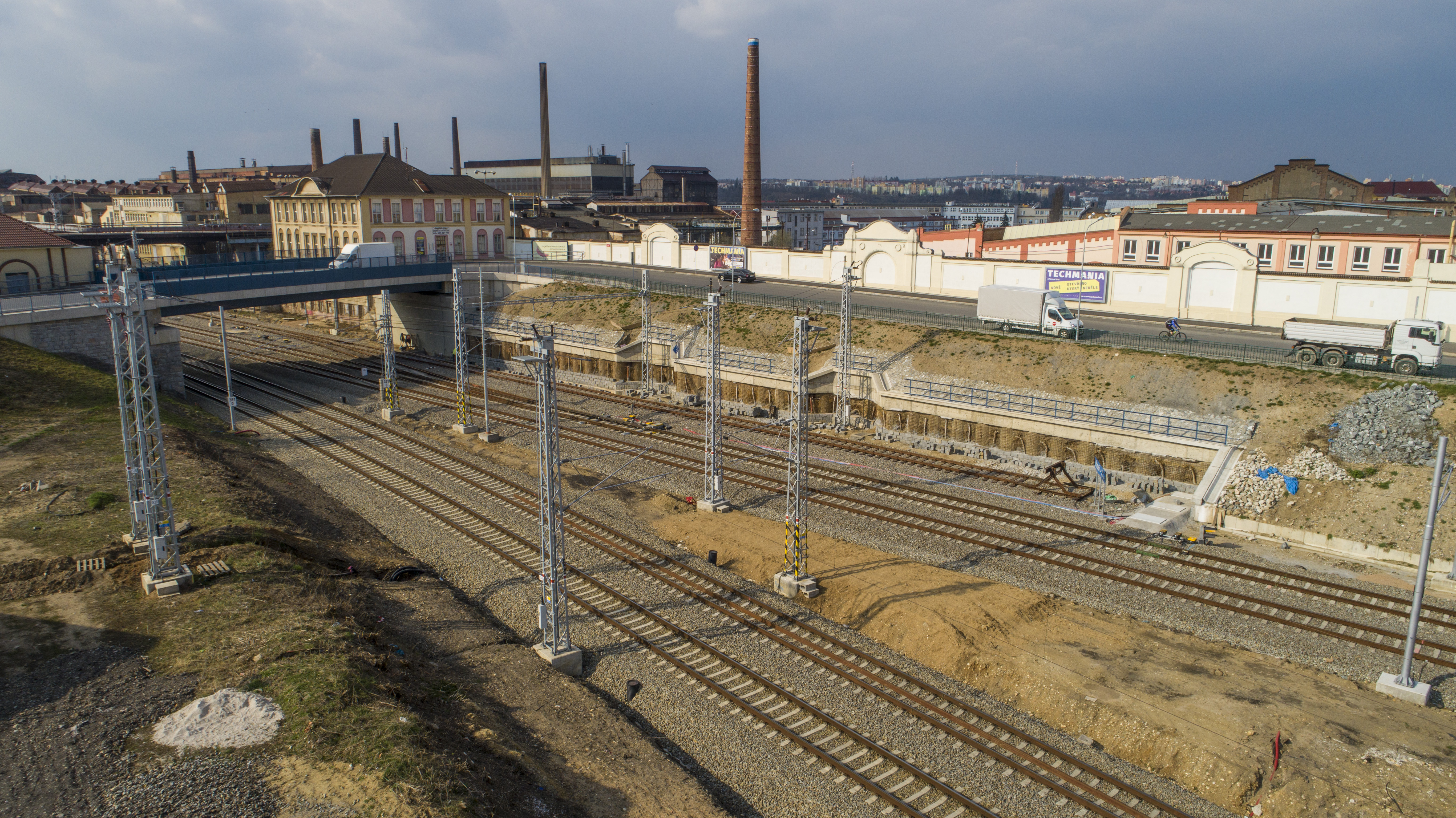 Uzel Plzeň, 3. stavba – přesmyk domažlické trati - Spoorwegbouw