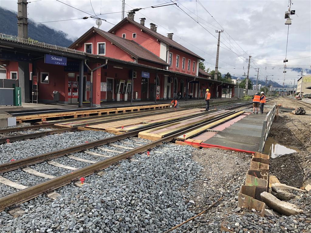 Bahnhofsumbau, Schwaz - Spoorwegbouw