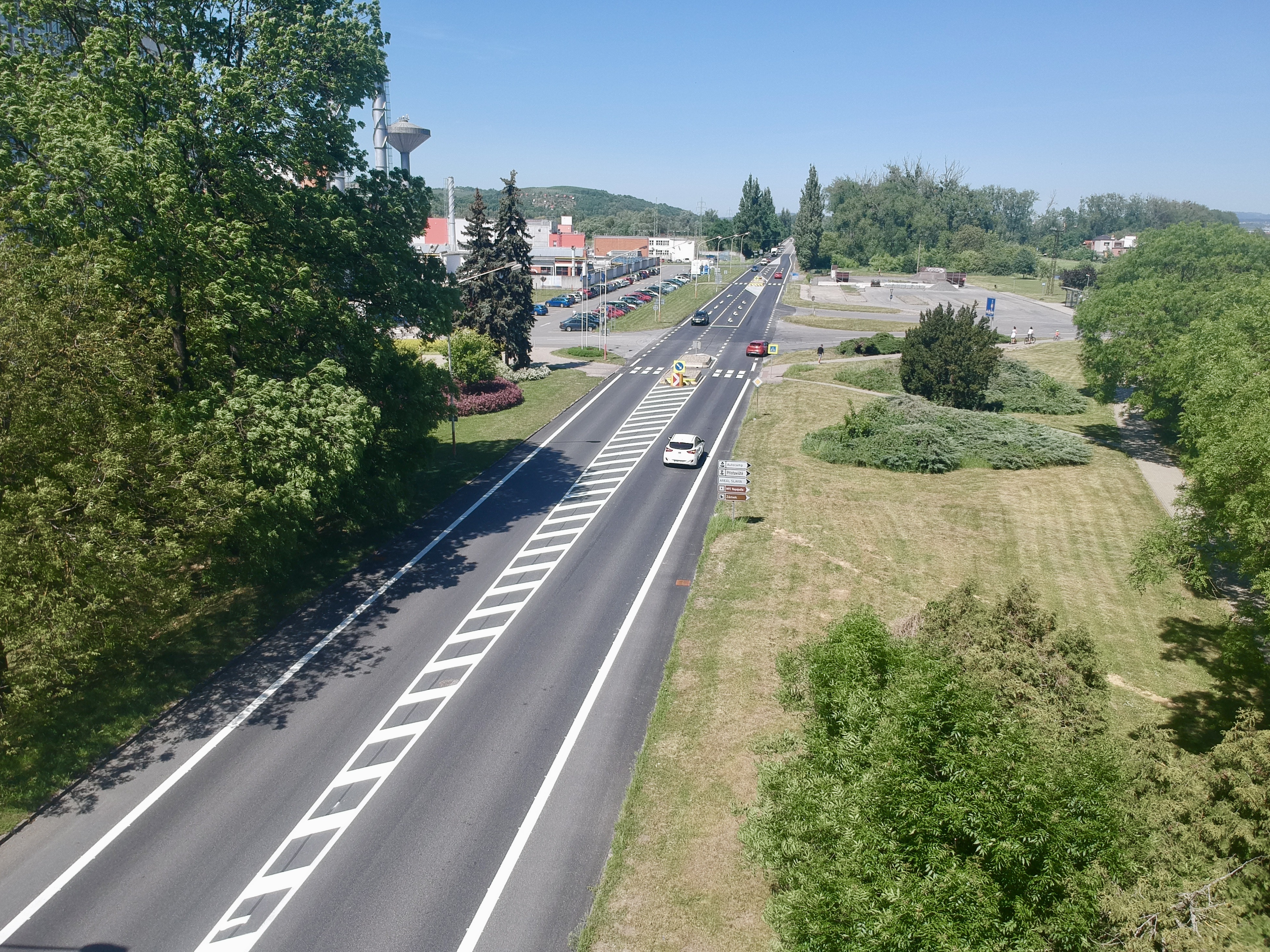Silnice I/55, Napajedla – rekonstrukce v intravilánu a extravilánu obce (křiž. Fatra) - Wegen- en bruggenbouw