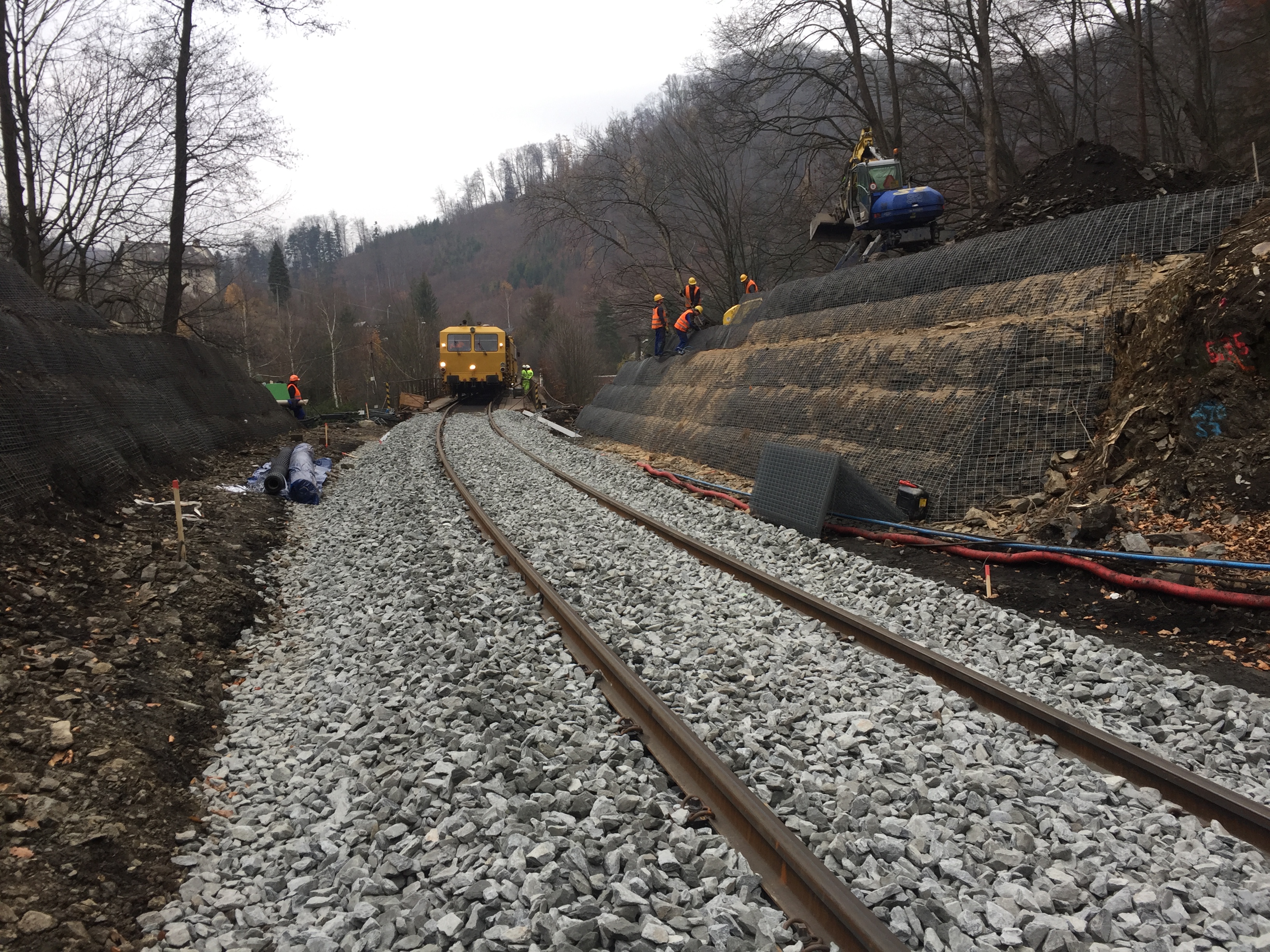 Sanace skalního zářezu Hrubá Voda – Domašov  - Spoorwegbouw