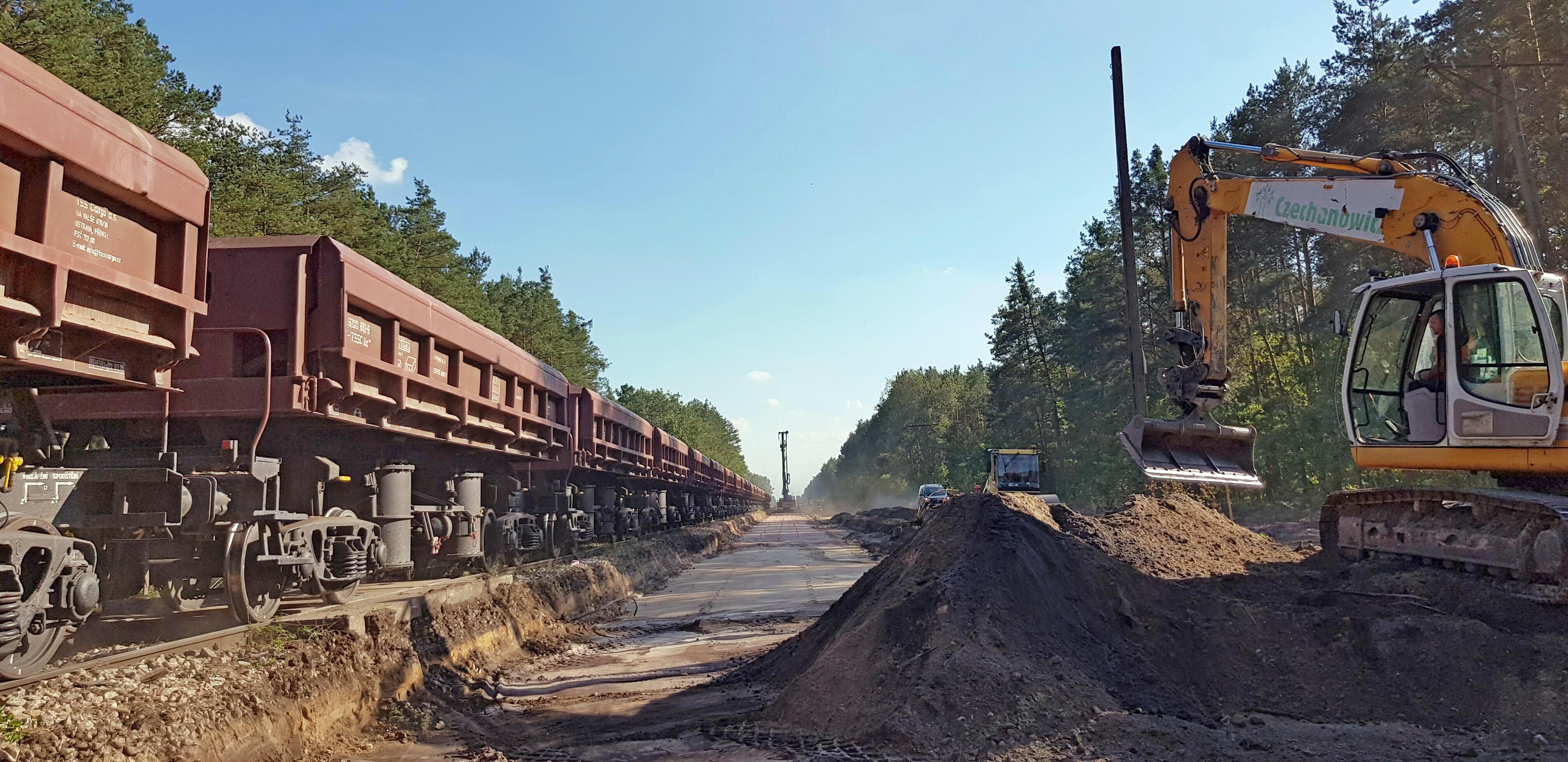 Linia 8 – odcinek Warka – Radom - Spoorwegbouw