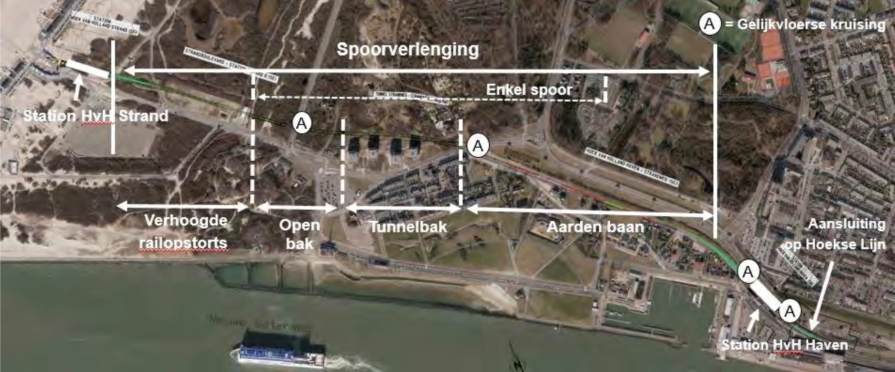 Schematische Weergave Uitvoering Spoorverlenging